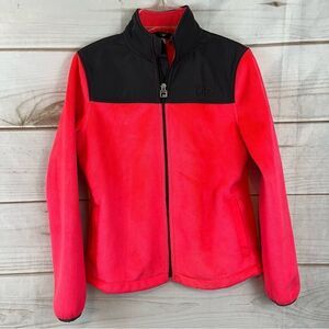 Fila Sport Girls Fleece Zip Up Track Jacket Hot Pink & Gray Medium (10-12)